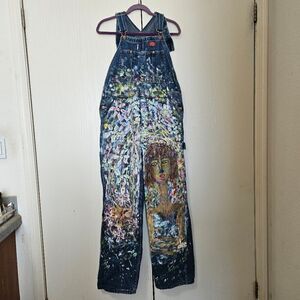 Dickies Handpainted Overall Workwear Vintage 1980's Made In USA